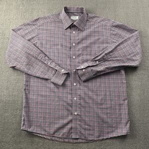 Eton Shirt Adult Extra Large Check Button Up Long Sleeve Luxury Casual Men's